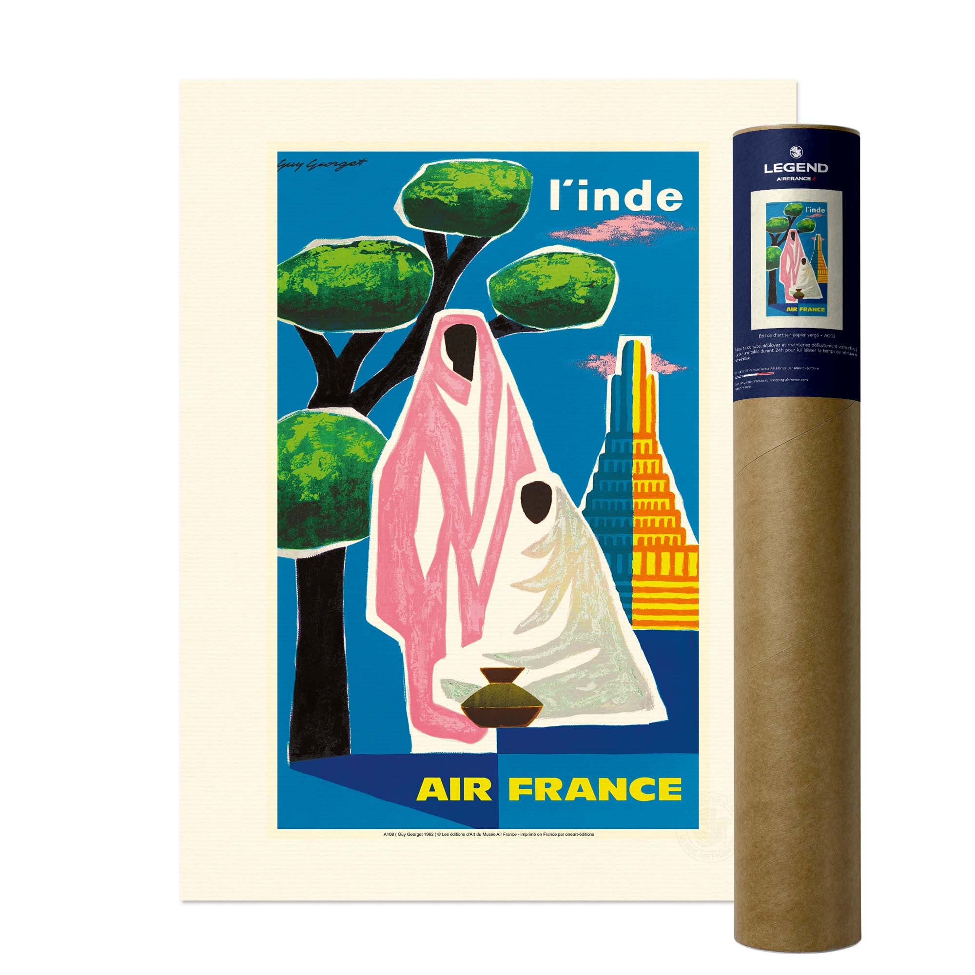 Affiche Air France - Inde