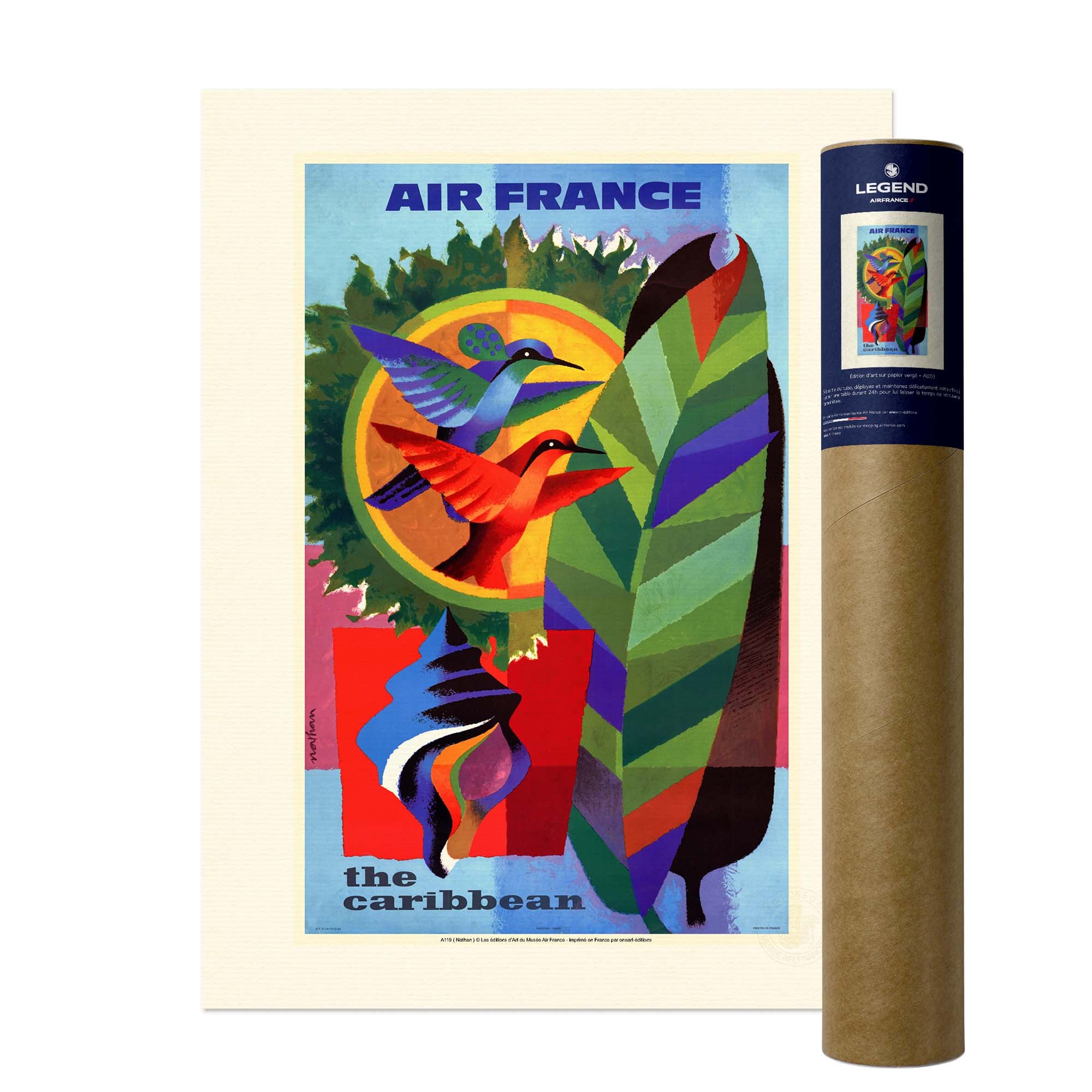 Affiche Air France - Les Caraïbes