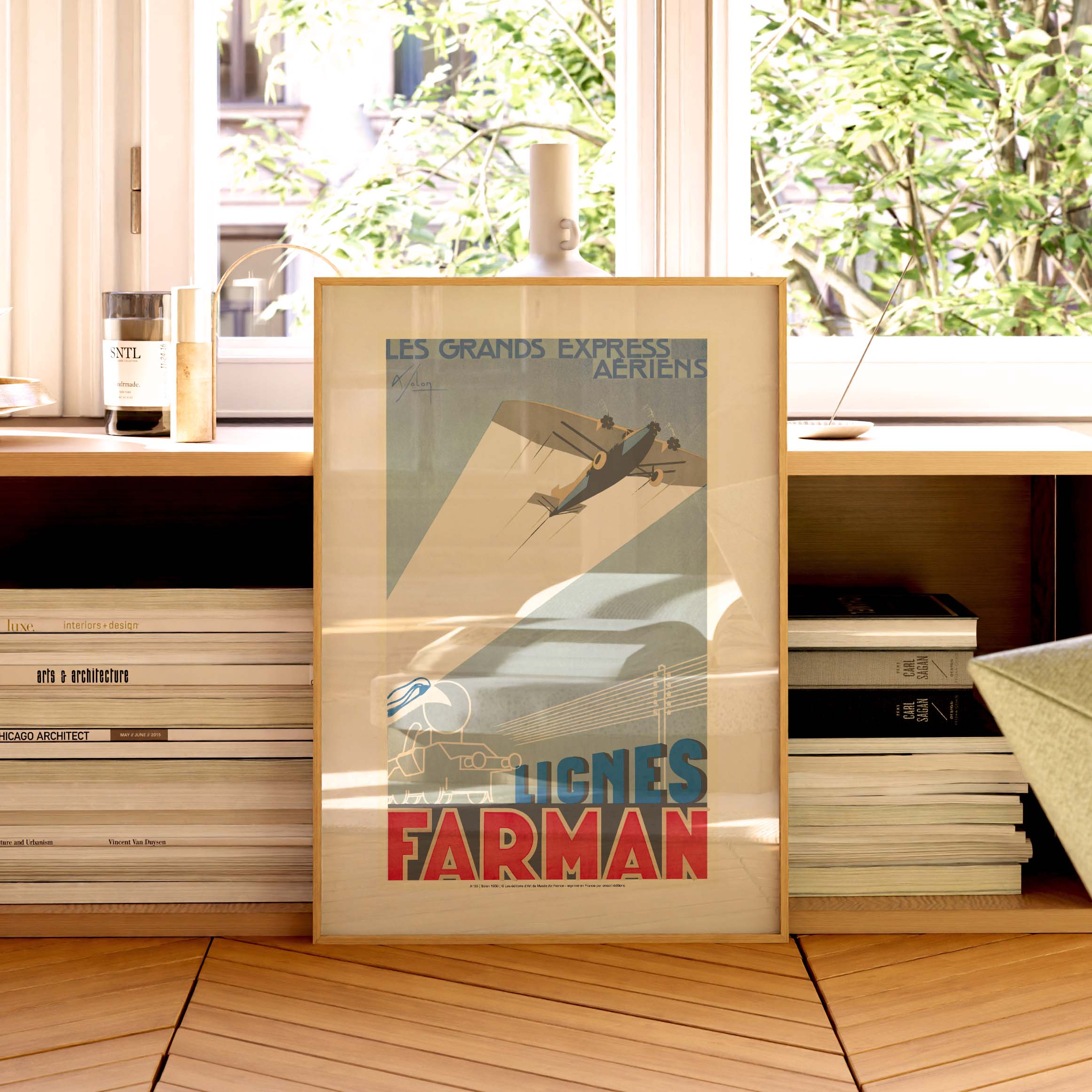 Affiche Air France - Lignes Farman