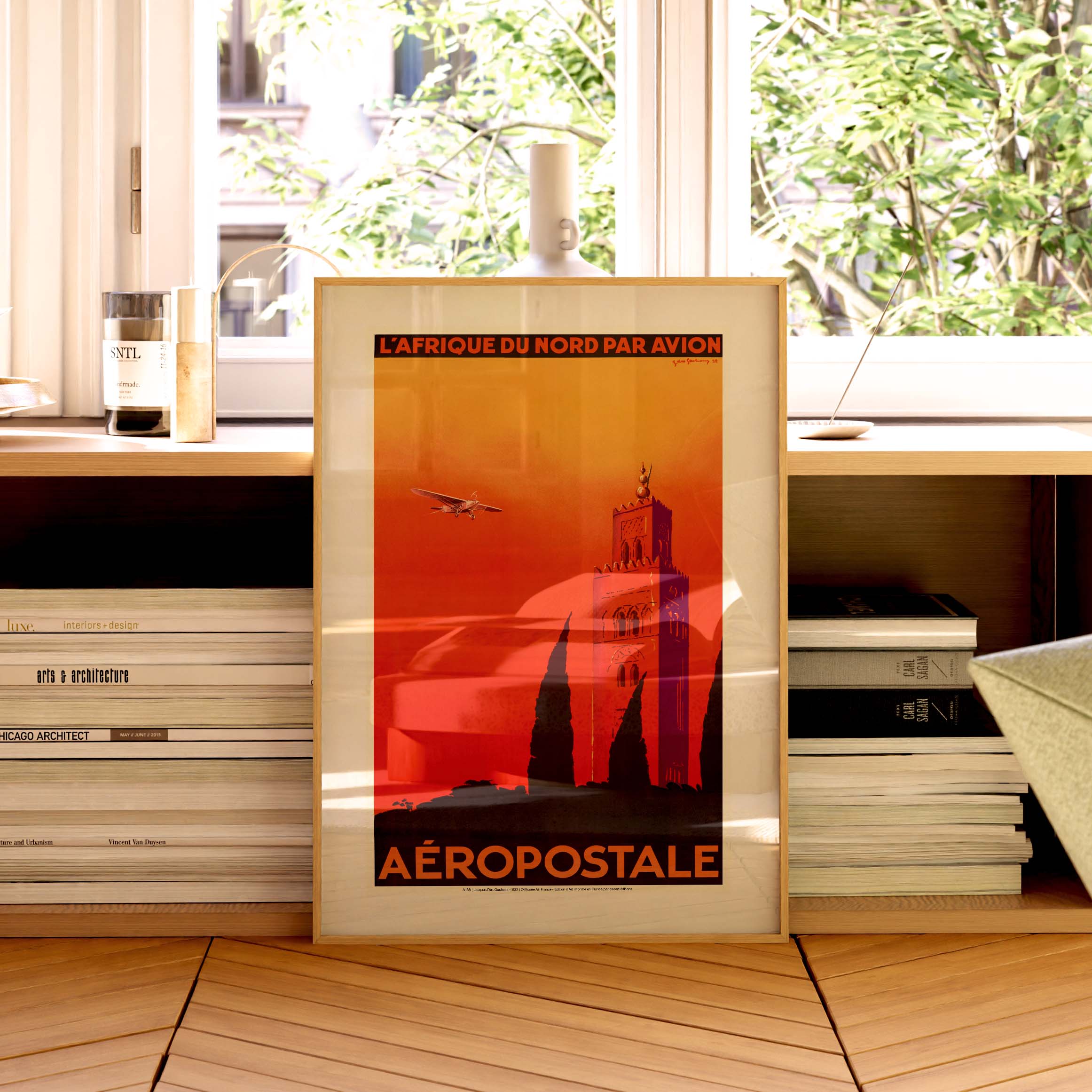 Affiche Air France - L'Afrique du Nord par avion