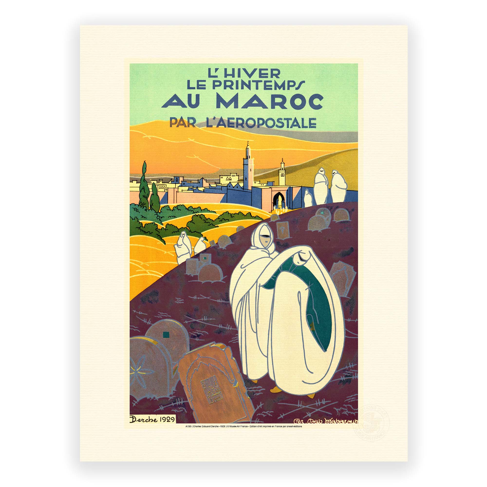 Affiche Air France - L’hiver le printemps au Maroc