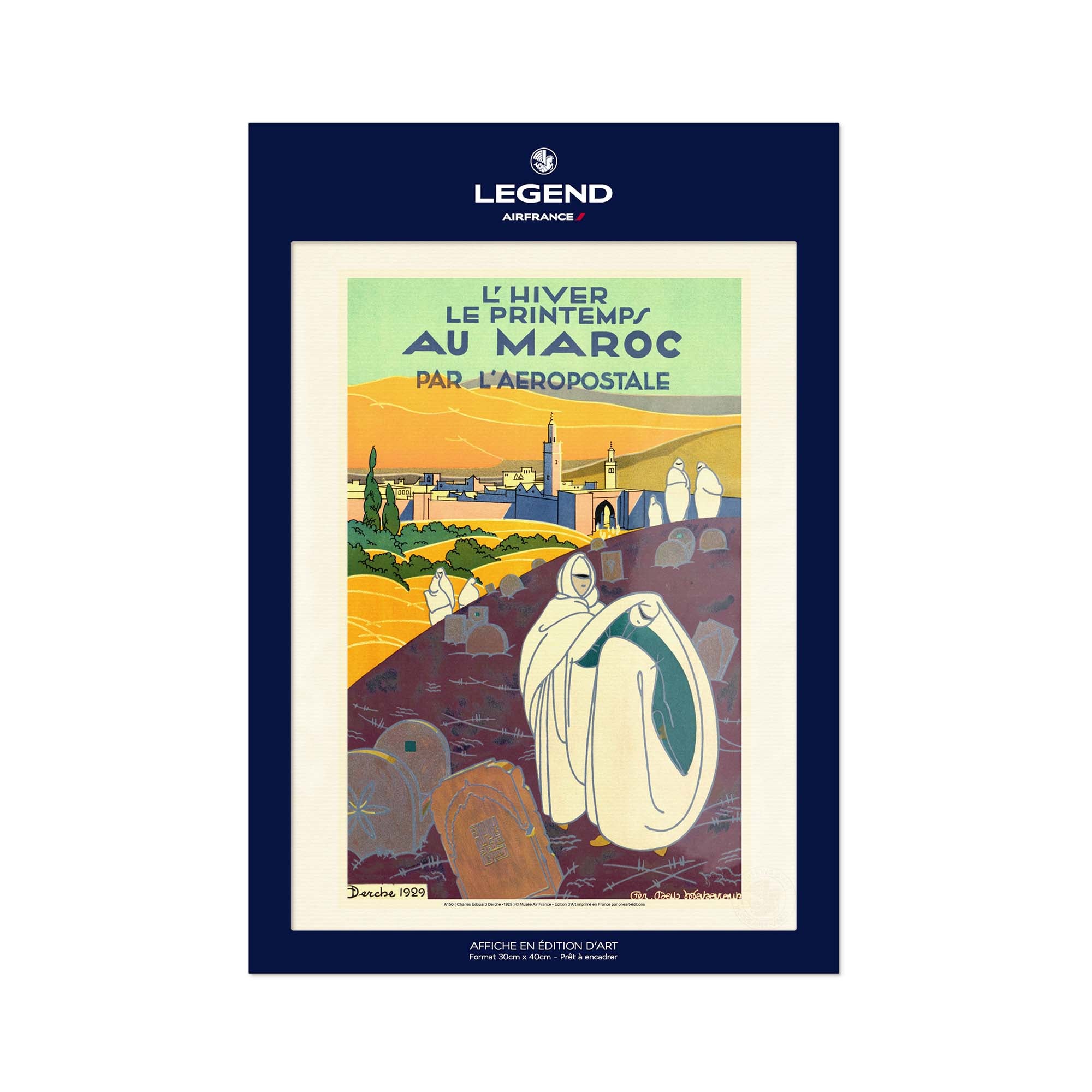Affiche Air France - L’hiver le printemps au Maroc