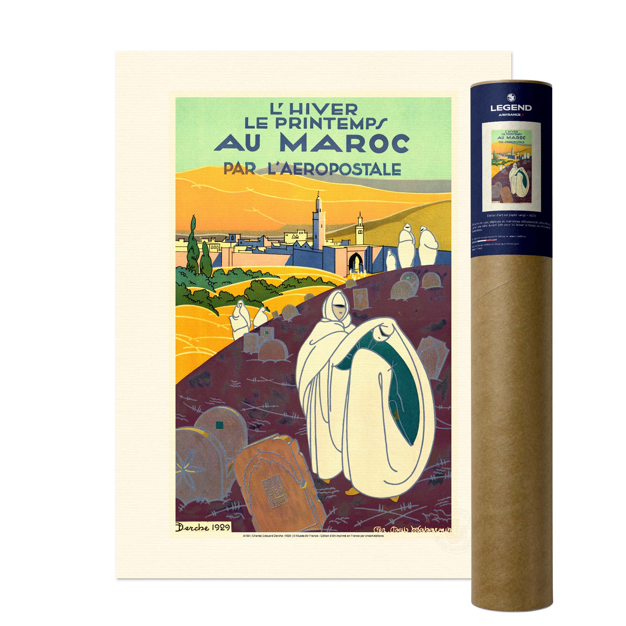 Affiche Air France - L’hiver le printemps au Maroc