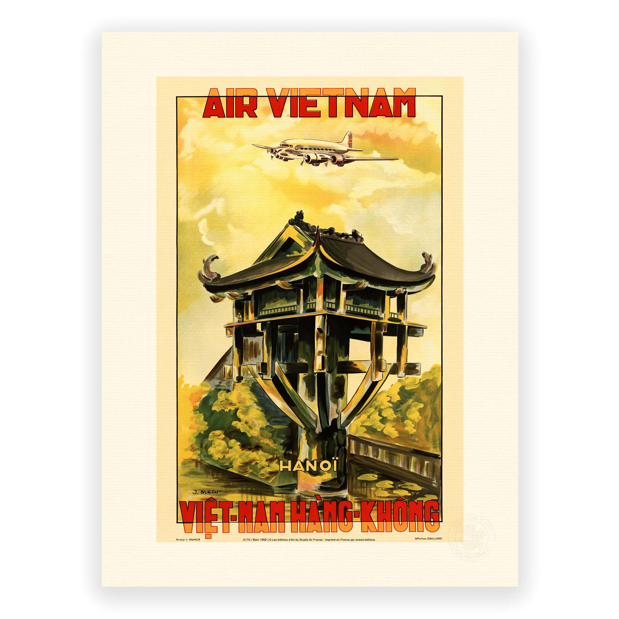 Affiche Air France - Hanoï