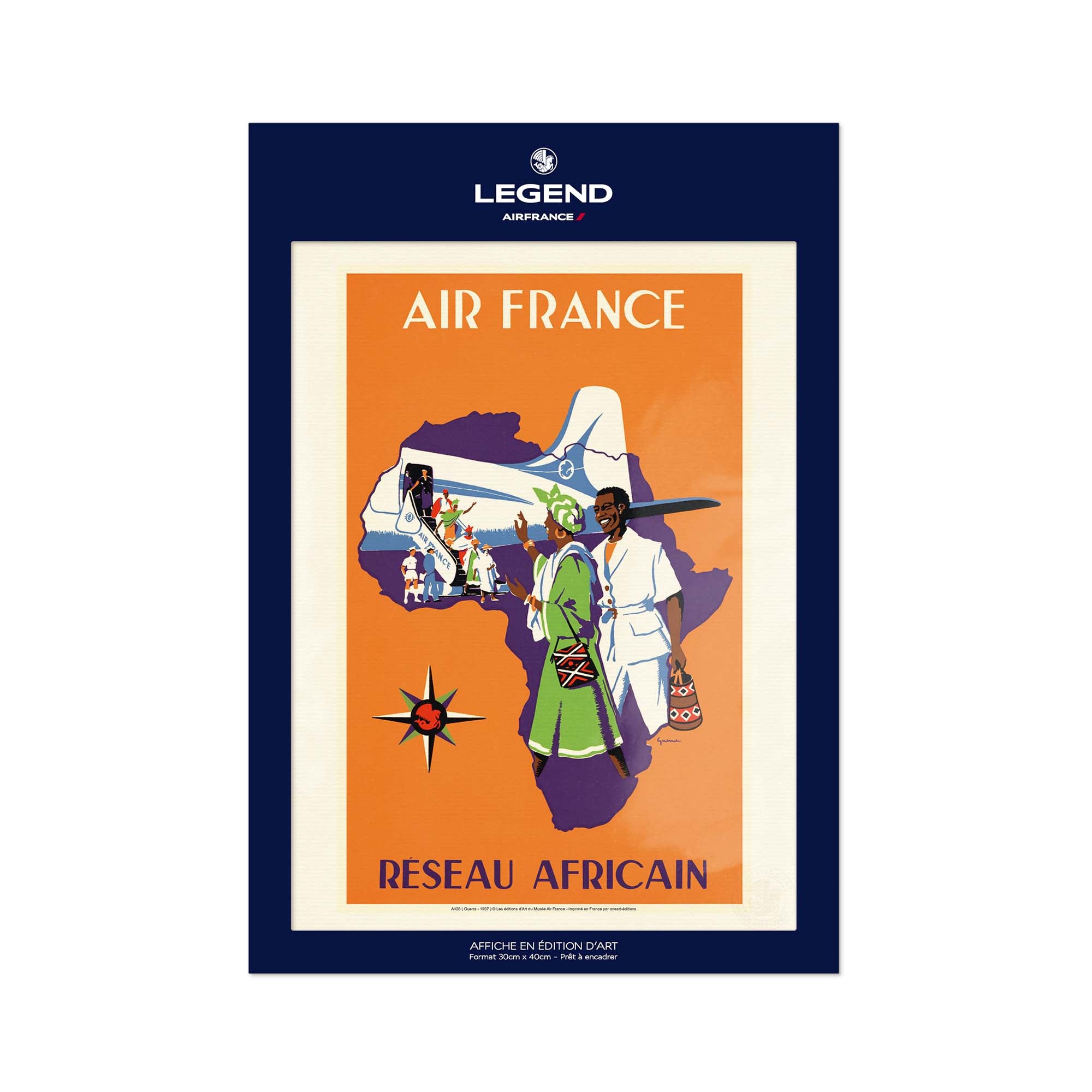Affiche Air France - Réseau Africain