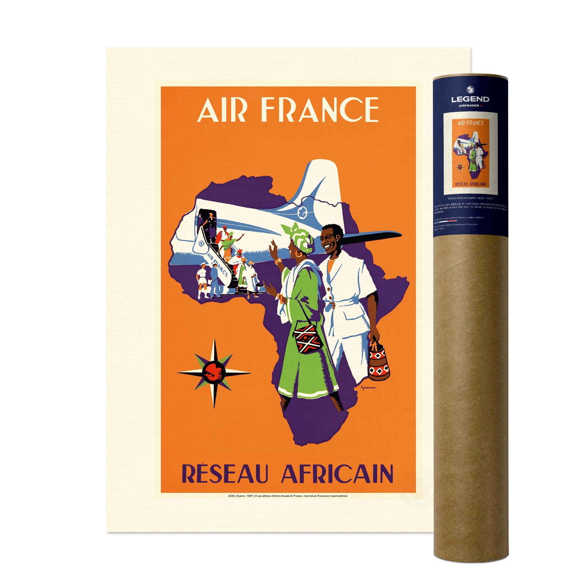Affiche Air France - Réseau Africain