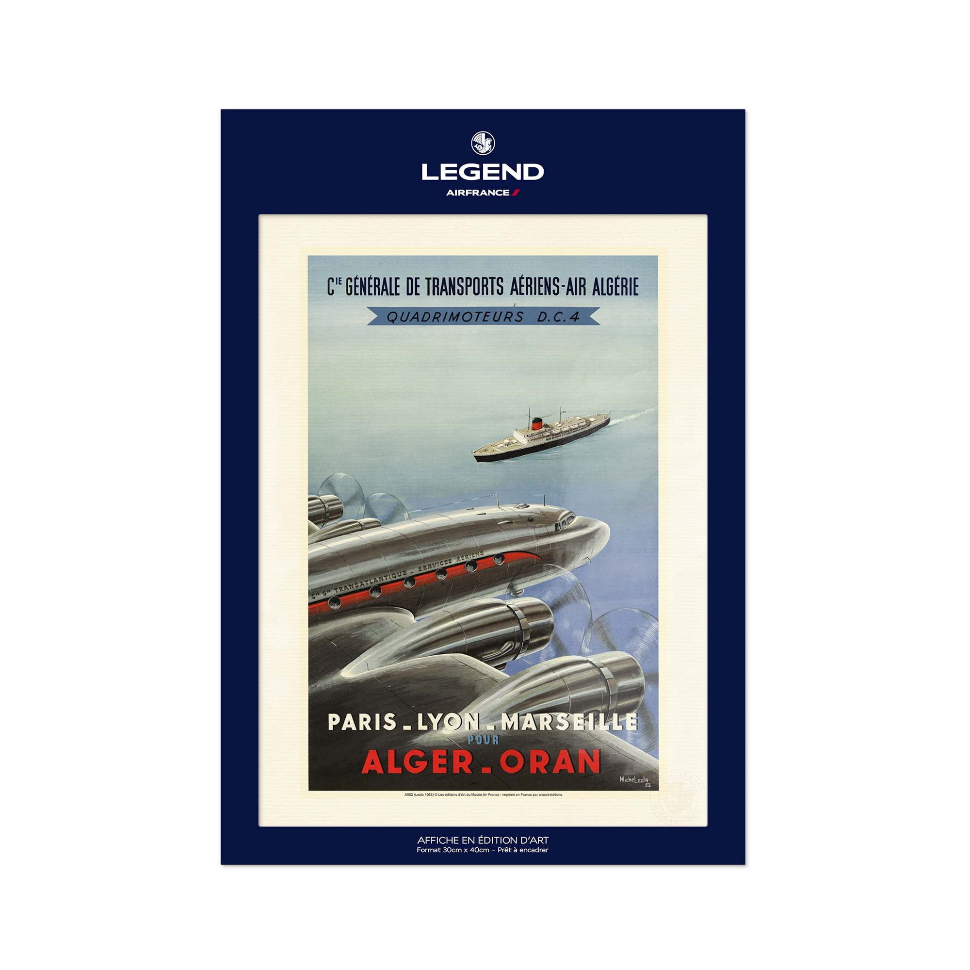 Air France - PLM poster for Algiers-Oran