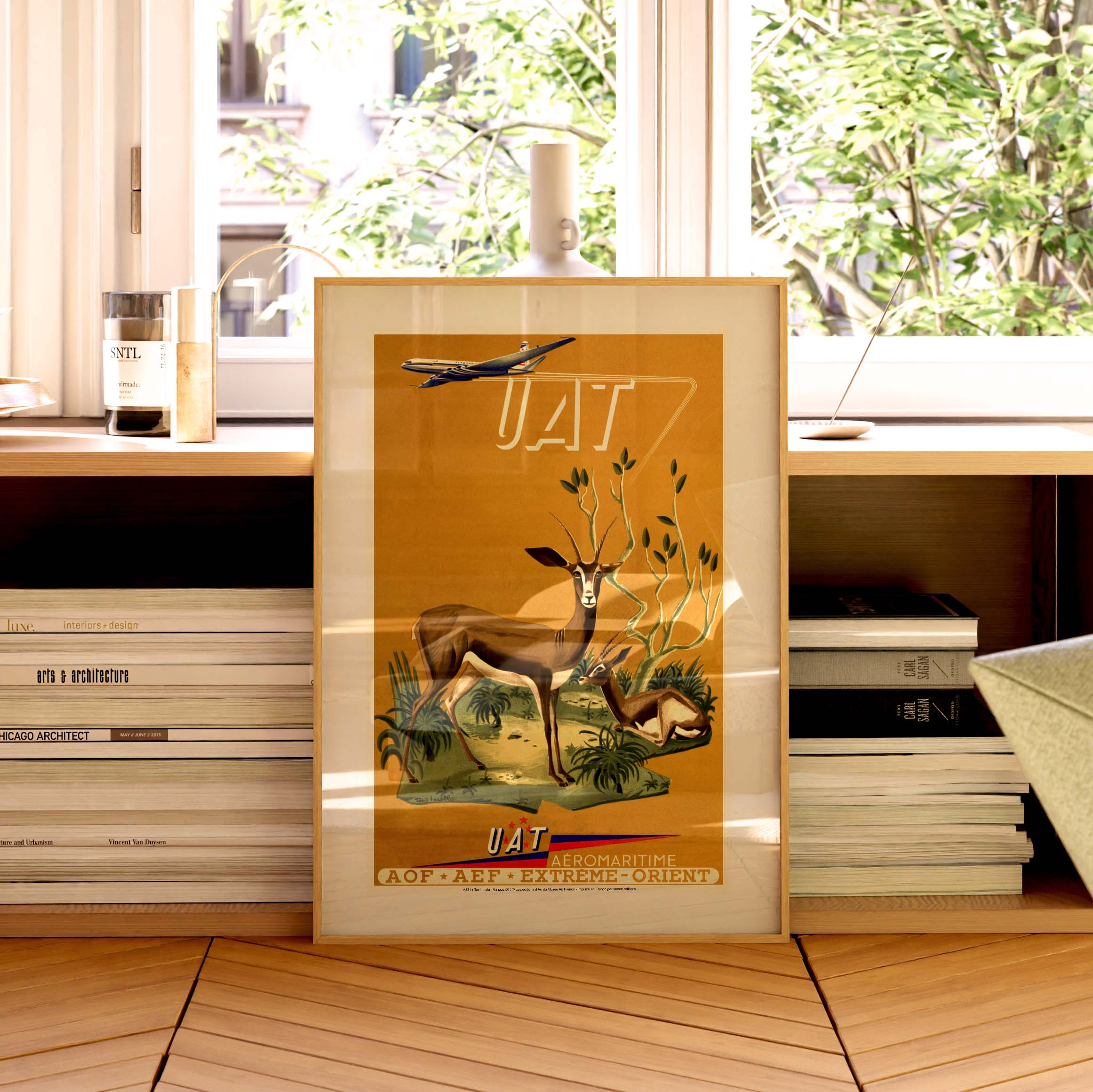 Affiche Air France - Savane & Antilope (UAT)